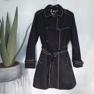 Gap Trench Coat water resistant with contrast piping and polka dot linin…